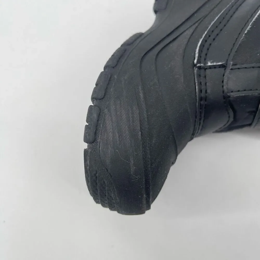 Wonder Nation Girls Black Pink Winter Boots Water Resistant Sherpa Lined Size 12